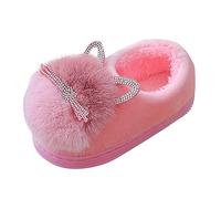 Generisch Chaussures pour filles Chaussons en peluche pour l'intérieur Maison Chaussons en coton chaud et mignon Taille 37, Rose, 32 EU