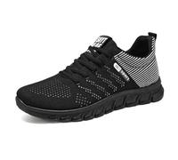 Generisch Chaussures pour hommes Nouvelles baskets d'été Chaussures de course en maille respirante Chaussures confortables avec semelle souple Cent assorties, Noir , 39 EU