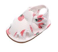 Generisch Chaussures pour tout-petits avec semelle souple, antidérapantes, chaussures de sol pour tout-petits, sandales à imprimé fruit et fraise pour femme Chaussures d'été Sandales, Rose, 23 EU