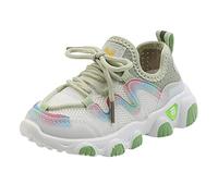 Generisch Chaussures respirantes pour bébé avec pointe pour chaussures douces en maille légère - Semelle flexible pour ramper - Aérées et confortables pour les explorateurs actifs, vert, 29 Little