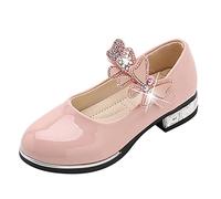 Generisch Chaussures Sandales Enfants Arc Enfant Maria Chaussures Fille Antidérapant Princesse Chaussures Bébé Jogging Garçon, Rose, 7 Years