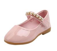 Generisch Chaussures solides pour étudiants - Danse princesse - Pour enfant - Souple - Fleur unique - Chaussures pour bébé - 23, Rose, 33.5 Big kid