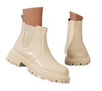Generisch Chelsea Bottes en caoutchouc semi-hautes imperméables Bottes de pluie Bottes de pluie Bottes de pluie Confortables et non abrasives Matériau PVC Bottes élastiques Chaussures de jardin