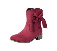 Generisch Chelsea Bottines classiques pour femme - Bottes courtes antidérapantes - Bottes d'hiver - Chaussures de loisirs - Bottes mi-mollets - Bottines courtes pour l'automne, rouge bordeaux, 42 EU