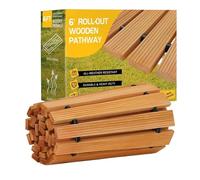 Generisch Chemin en bois pour l'extérieur, haute densité, résistant aux intempéries, trottoir déroulable | Pour jardin, camping, terrasse, entrée, bordure de piscine