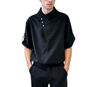 Generisch Chemise à manches courtes boutonnée pour homme - Extensible - Confortable - Tendance - Décontractée - Chemise de sport - Chemise hawaïenne Y2K - Séchage rapide - Chemise d'été