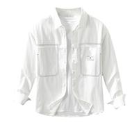 Generisch Chemise à manches longues pour homme - Coupe droite - Confortable - Chemise de loisirs - Boutonnée - Moderne - Chemise de sport - Chemise à manches longues - Chemise ample en velours côtelé