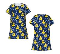 Generisch Chemise de nuit douce à manches longues pour femme comme vêtement de salon confortable pour des heures de détente dans votre propre maison, Marine, S