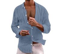 Generisch Chemise décontractée à manches longues pour homme avec col classique pour un usage quotidien. Pour les tenues d'été. S'accorde bien avec un jean et un chino pour un style confortable., BU3
