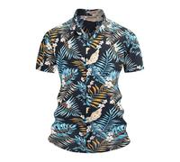 Generisch Chemise décontractée imprimée pour homme pour une légèreté estivale avec un design élégant et respirant, autre, 4XL