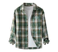 Generisch Chemise d'été pour homme - Tie Dye - Chemise à carreaux - Chemise à manches longues - Chemise traditionnelle - Fête de la bière - Chemise à carreaux - Chemise de bûcheron - Chemise en