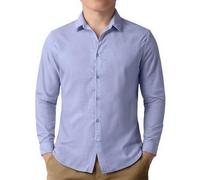 Generisch Chemise d'été respirante pour garçon, tissu mélangé texturé en lin comme t-shirt décontracté à manches longues pour un quotidien confortable, bleu ciel, 5-6 ans