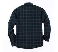 Generisch Chemise d'hiver pour homme en polaire épaisse décontractée Chemise à manches longues à carreaux chaude, Vert armée., XXL