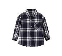 Generisch Chemise en flanelle pour enfant - Manches longues - Down Shacket - Pour bébé fille - Top Coat - Chemise à manches courtes - Pour homme, gris, 4-5 ans