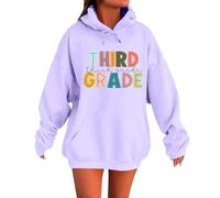 Generisch Chemisier de Noël Sweats pour femmes pour la rentrée scolaire. Design classique à col rond avec des motifs uniques. Parfait pour le printemps Sweat-shirt femme sans, lilas, S
