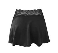 Generisch Chemisier en dentelle pour femme avec jupe transparente comme robe de nuit séduisante en dentelle, Noir , 3XL