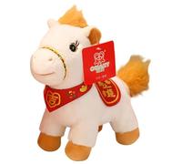 Generisch Cheval en Peluche - Figurine de Cheval en Peluche du Nouvel an Chinois - pour, Salle d'étude, Chambre d'enfant, Voiture, canapé, Chambre à Coucher, Table