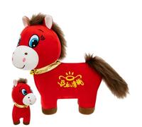 Generisch Cheval en Tissu | Jouet en Peluche 25 cm 2026 | de Collection du Nouvel an Chinois pour la Maison, Le Salon, la Chambre d'enfant, la Salle de Jeux, Les Cours, Les Voyages, la Voiture