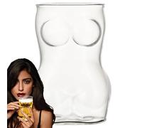 Generisch Chope à bière congelée - Chope à bière en verre dépoli 3,35 x 5,51 pouces | Gobelet à double paroi pour bière froide, boissons non alcoolisées et boissons glacées | Chope à bière