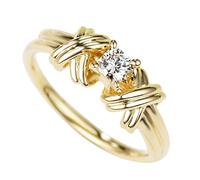 Generisch Christ Bagues pour femme - Bague de fiançailles en argent (or, 7)