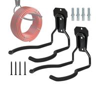 Generisch Cintre pour outils électriques de jardin, noir, inoxydable, montage mural, support à crochets polyvalent et peu encombrant, pour le rangement et l'organisation dans le garage, l'atelier