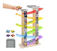 Generisch Circuit de course avec rampe de véhicule, avec parking et jeux éducatifs à 7 niveaux - Kit de piste de voiture | Pour et filles à la maison, l'école, la maternelle, la salle de classe, le