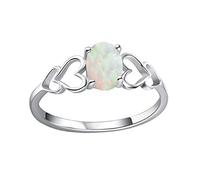 Generisch Classeur à anneaux pour fille - Nœud empilable - Anneaux articulés - Confortable - Bague punk - Anneaux lumineux de luxe de qualité supérieure - Fixation (argent, 6)