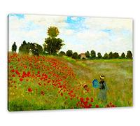 Generisch Claude Monet Impression d'art sur toile Motif champs autour d'Argenteuil 100 x 70 cm