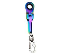 Generisch Clé à cliquet portable - Clé à cliquet - Outil de matériel compact de 10 mm - Mini porte-clés durable pour homme - Pour le transport quotidien et les réparations