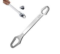 Generisch Clé universelle - Fixation rapide du matériel, profil ergonomique et fin, double tête + dents dentelées, chrome vanadium industriel - Pour l'entretien des motos