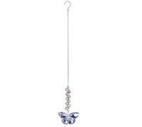 Generisch Cloche à vent papillon en cristal, arc-en-ciel, attrape-soleil, art de jardin, soleil, décorations à suspendre réfléchissantes, pendentifs en cristal