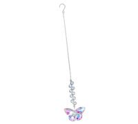 Generisch Cloche à vent papillon en cristal, arc-en-ciel, attrape-soleil, art de jardin, soleil, décorations à suspendre réfléchissantes, pendentifs en cristal