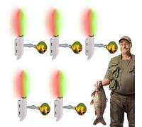 Generisch Cloches de pêche | Alarme électrique à changement de lumière LED - 5 détecteurs de touche pour la pêche de nuit | pour poisson-chat, carpe, pêche en plein air, lac, rivière, mer, étang pour