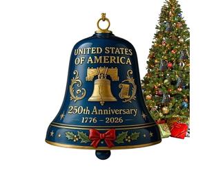 Generisch Cloches de pour la décoration, Clochette Patriotique, clochettes commémoratives pour Sapin de, Jardin, Parc, école et fête