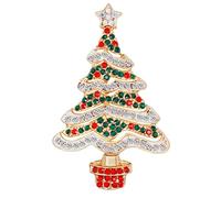 Generisch Clochette Bijoux Créatif Vêtements de Vacances Décoration de Noël Broche Arbre Broche Sceptre Broche (A, 5,4 x 3,2 cm)