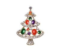 Generisch Clochette Bijoux Créatif Vêtements de Vacances Décoration de Noël Broche Arbre Broche Sceptre Broche (D, 4,4 x 3,1 cm)