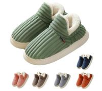 Generisch Cloud Pantoufles pour homme et femme - Peluche chaude - Doux - Moderne - Confortable - Antidérapantes - En mousse à mémoire de forme, Green B., 36/37 EU