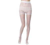 Generisch Collants de printemps avec petits points ronds pour une coupe arbitraire, aspect transparent, bas de collège tendance en noir, Blanc., taille unique