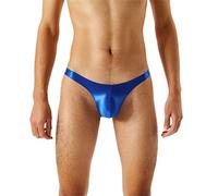 Generisch Collants en soie transparents ultra fins brillants et soyeux à la taille pour homme., bleu, XXL
