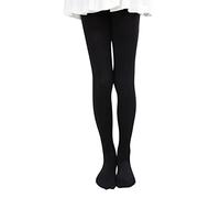 Generisch Collants extensibles en coton pour bébé fille - Ballet basique - Collants de danse pleine longueur pour le printemps et l'été, Noir , 12-24 mois