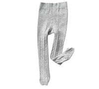 Generisch Collants pour bébé - Motif torsadé - Legging sans couture - Collants pour tout-petits, gris, 0-6 mois