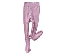 Generisch Collants pour bébé - Motif torsadé - Legging sans couture - Collants pour tout-petits, Rose, 5-6 ans
