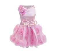 Generisch Collection Printemps Été pour Animaux de Compagnie Mignon Rose Design Robe Vêtements Animaux de Compagnie à la Mode Fournitures pour Animaux Accessoires de Mode (F, XXL)