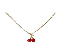 Generisch Collier cornaline rouge cerise pierre argent sterling pendentif chaîne vague d'eau gingembre lyne collier plage hommes, Métal, Pas de pierre précieuse