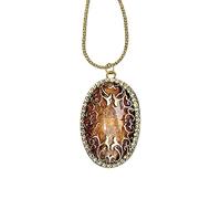 Generisch Collier de perles avec pendentif pour femme Ambre Creux Pendentif Collier Pull Longue Chaîne Bijoux Cordon Collier, Métal, Pas de pierre précieuse