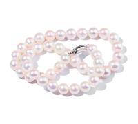 Generisch Collier de pierres précieuses pour femme avec perles véritables de qualité AA 20 fils de perles avec fermoir en argent sterling 925 et boîte élégante, plastique, No Gemstone