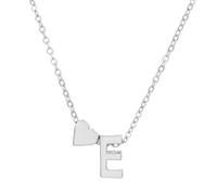 Generisch Collier en forme de cœur pour femme, alliage de luxe léger, 26 lettres, chaîne de clavicule d'amour, accessoire pendentif, Métal, No Gemstone