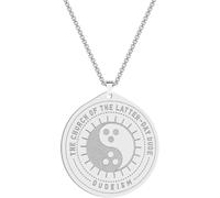 Generisch Collier gothique avec pendentif dudéisme pour homme et femme | Breloque « L'église des derniers jours »