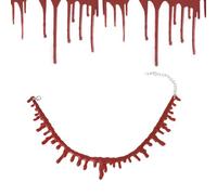Generisch Collier goutte de sang d'Halloween - Chaîne ras-de-cou de sang pour jeu de rôle, spectacle sur scène, fête à thème, événement, Siehe Beschreibung, Voir description, Voir description