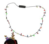 Generisch Collier LED de Noël - Colliers boules de Noël lumineuses - Accessoires festifs pour hommes femmes célébration spectacle théâtre mariage fête de famille